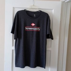 Custom Ink Charcoal Screenprint Tee T-Shirt XL